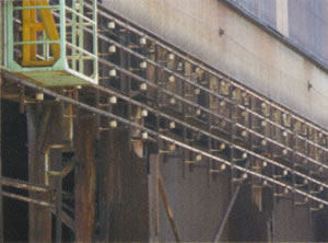 Ceilling and side wall trolley support