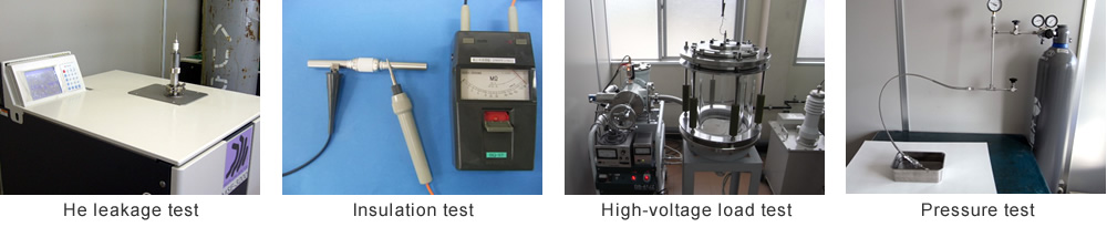 He leakage test / Insulation test / High-voltage load test / Pressure test